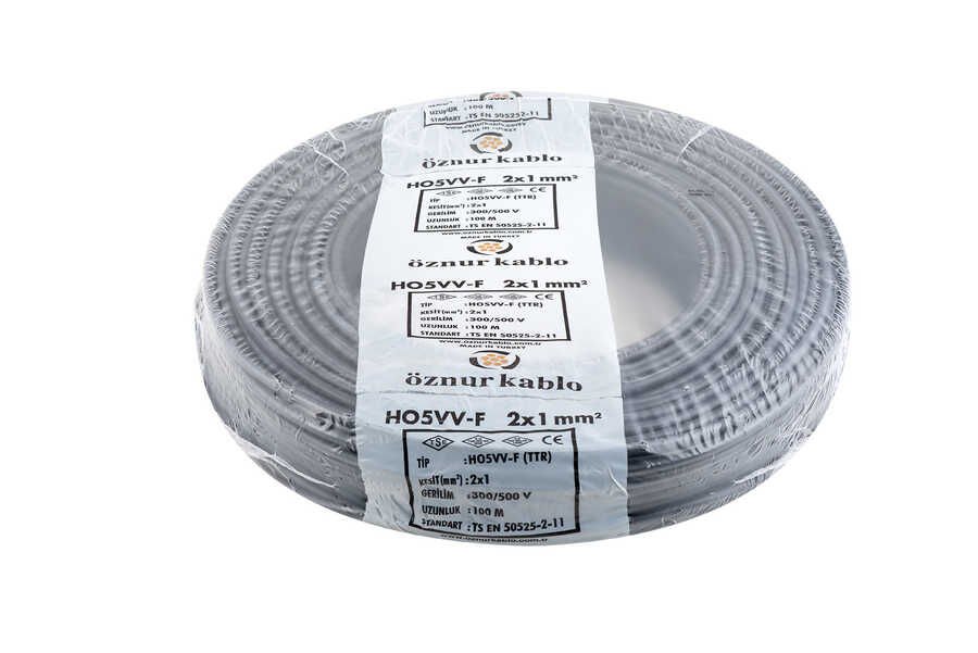 Öznur Kablo 2x1 mm Siyah TTR - NYMHY